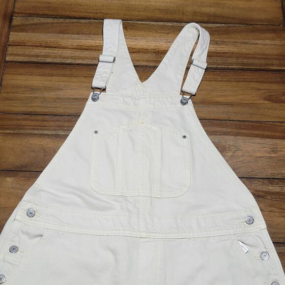 Old Navy Khaki Denim Jeans Overalls  - Size 16 NWT - Picture 2 of 7